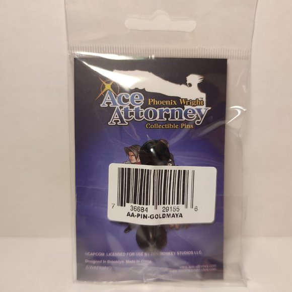 Maya Fey Ace Attorney Phoenix Wright Golden Series Capcom Pin - Picture 2 of 3